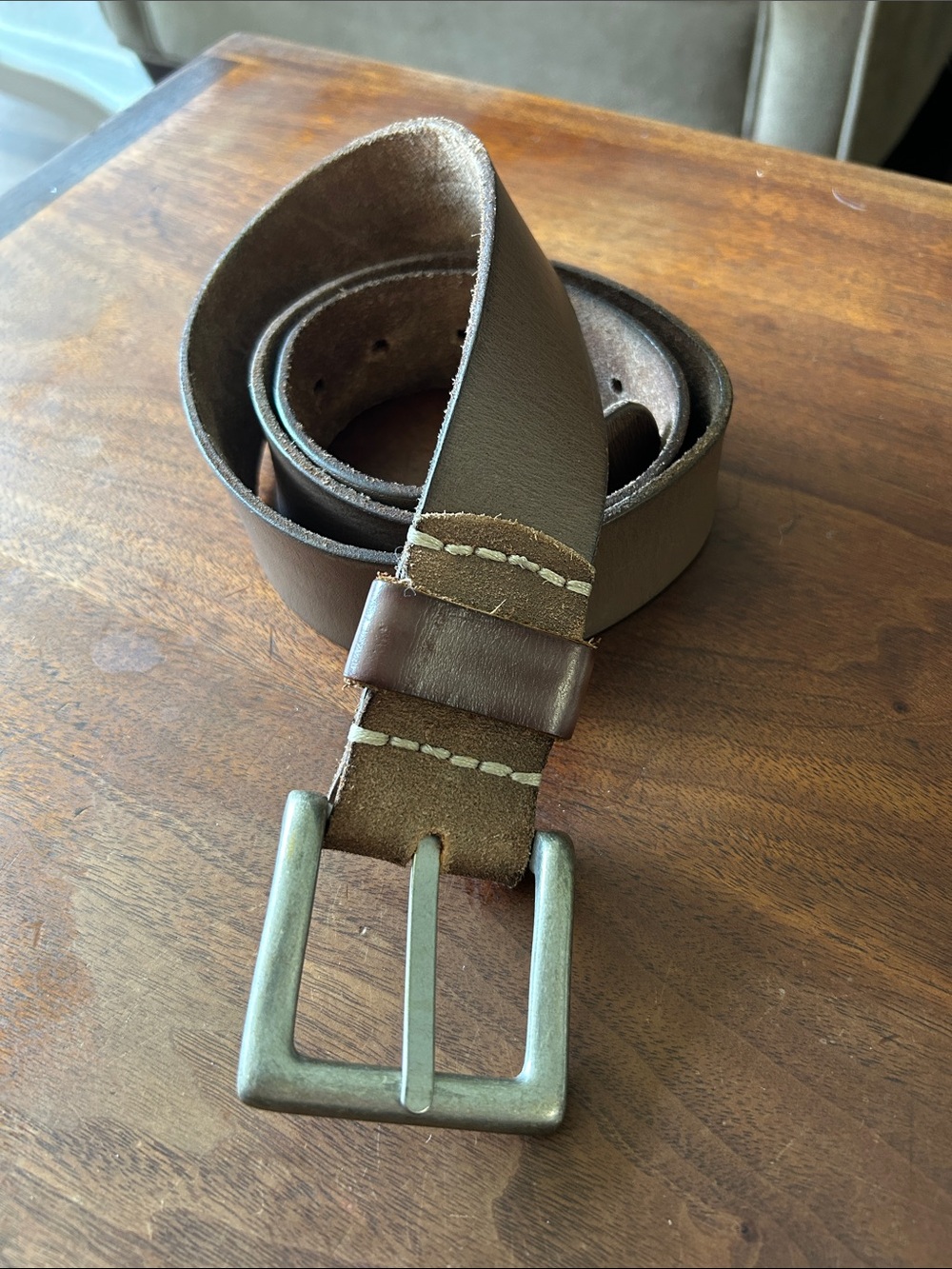 Lucky Brand Men's Casual Brown Leather Belt. SZ 36